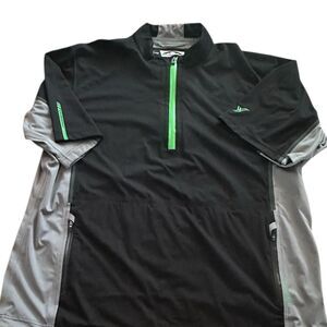 Sun Mountain size 2x Men's Black and Gray Golf Rainproof Weather Resistant Shirt